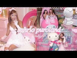 japan vlog ♡⊹ sanrio puroland: hello kitty theme park, rides, cute food, & more ୨୧