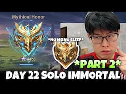 12TH HOUR. NO MYTHICAL GLORY, NO SLEEP!! SOLO TO IMMORTAL DAY 22 PART 2!! 🔴