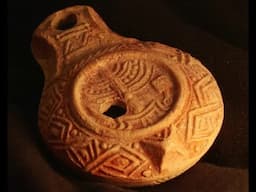 Archaeologists find a rare ceramic lamp with symbols of the Temple menorah