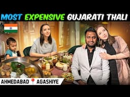 My Wife Trying Unlimited Gujarati Thali in Ahmedabad || OverPriced Thali