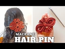 DIY: Macrame Hair Pin / Simple step by step Macrame Hair Pin Tutorial