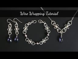 Wire Wrapping Tutorial: Elegant Elven Motif for Earrings Bracelet & Necklace