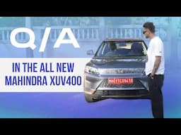 Q/A session in an all-electric  Mahindra XUV400