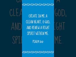 Psalm 51:10 ✝️ Bible Verse of the Day ❤