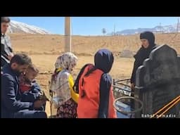 Grandmother's return and emotional pilgrimage to mother's grave. Moments full of love and longing.