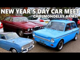 A BUSTLING breakfast car meet | Cholmondeley Arms NYD 2025!