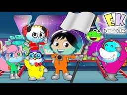 Ryan and his friends travel to an Alien Planet in Space! | Animation for kids!