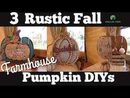 3 DOLLAR TREE RUSTIC FARMHOUSE PUMPKINS