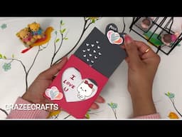 Easy and Cute Valentine’s Day card| Paper Crafts