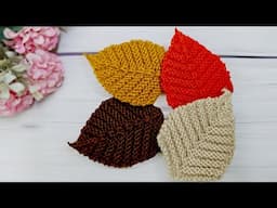 Leaf Knitting Pattern पत्ते 🍃की बुनाई का आसान तरीका