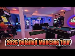 Updates from early 2025- Full Gameroom/ mancave/ home theater and gaming setup tour for 2025!