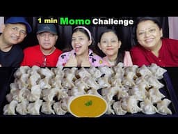 1 MINUTE MOMO EATING CHALLENGE @BudaBudiVlogs @FipiVlog