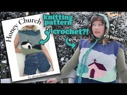 Can you use a knitting pattern to crochet? winter crochet vlog (experiment, not a pattern)