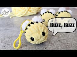 🐝Mini Bee Plushie How to crochet a Bee tutorial - Full length- *NO SEW* Free pattern #plushies