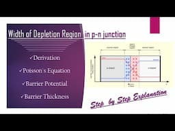 5. Barrier Thickness Derivation 👉 Depletion region width✨pn junction ✨