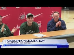 Signing day for Assumption High School Knight Joey Funderburk