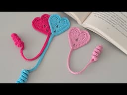 ❤️Crochet Heart Bookmark Tutorial | Valentine's Crochet Ideas & Free Pattern