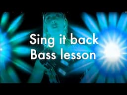 Sing it back - Moloko  - Cambridge Bass Lessons - Tutorial