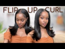 FLIP OUT CURL!!! GLUELESS WIG INSTALL!!! Easy Pre-Everything Lace Wig | Ashimary Hair