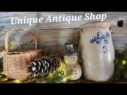 UNIQUE Pick! Antique & Vintage Shop With Me! Christmas Decor Trains and Signs Primitives Collectible