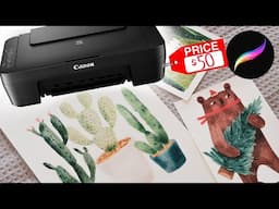 How to print your procreate artwork with a $50 printer 🤭 how to make art prints with Canon Pixma