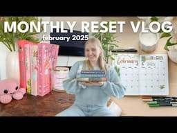 MONTHLY RESET ROUTINE 💝 prepping for february, cleaning, goals, books, notion, bullet journal