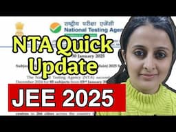 NTA UPDATE‼️JEE 2025 + Warning for APRIL Attempt