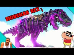 SHINCHAN Became DINOSAUR to TAME ALPHA T-REX in DINO TAMERS with CHOP