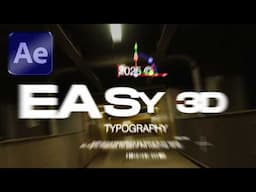 How to make 3D Typography Motion Graphics (EASY) | After Effects Tutorial