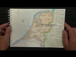 ASMR - Drawing a Map of The Netherlands Part 2 - Australian Accent - Chewing Gum & Quietly Whisper