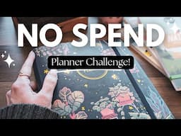 No Spend Stationery + Planner Challenge ✨ Using up old stickers to save 💰 Plan With Me!