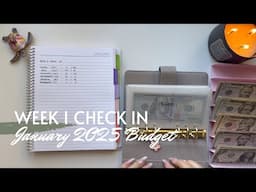 Week 1 Check In | January 2025 Budget | Inconsistent Income | College Student | 25 Year Old