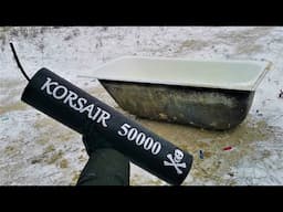 Huge Corsair under Cast-Iron Bathtub | Something went wrong