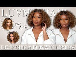 1 Second Install?! | Ombre Brown Deep Curly Wig Install + Review | ft LuvMe Hair | Tan Dotson