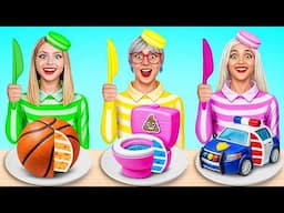 Me Vs Grandma Cooking Challenge! Cake Decorating 24 Hours by MEGA GAME