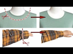 가장 쉽고 영리한 방법으로 수선하기/The easiest and cleverest way to fix clothes/티 셔츠 리폼/T-shirt upcycling