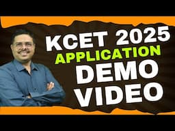 KCET 2025 APPLICATION FORM FILLING - DEMO VIDEO / HOW TO FILL KCET APPLICATION FORM - 2025