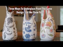 Underglaze Painting Techniques - THREE WAYS TO PAINT WITH UNDERGLAZE!