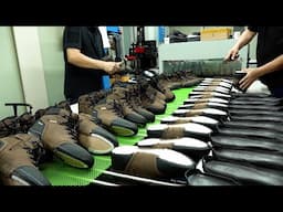 Process of making handmade shoes with using delicate techniques. Korean Amazing Shoe Craftsmen BEST4