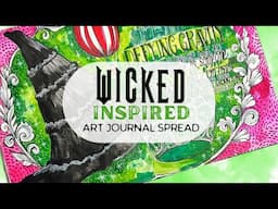 wicked inspired art journal spread