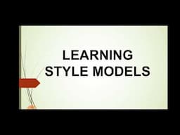 HEALTH EDUCATION: Learning Style Models