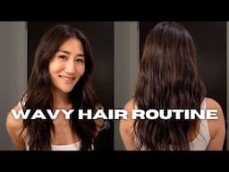 WAVY HAIR ROUTINE for LAZY girls with type 1C/2A hair