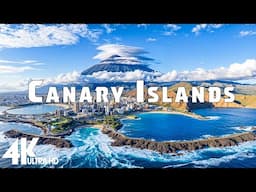 Flying Over Canary Islands (4K UHD) – Breathtaking Natural Scenery with Relaxing Piano Music