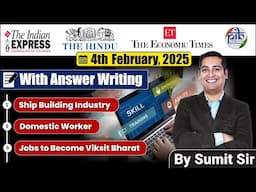 4 February 2025 | Editorial Discussion | Ship building Industry, Domestic workers, Jobs