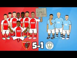 5-1 STAY HUMBLE EH, HAALAND?😂 (Arsenal vs Man City Goals Highlights Lewis-Skelly)