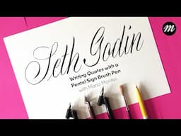 Writing Script Brush Pen Calligraphy | Quote by Seth Godin