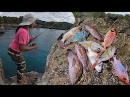 We Had Fun Fishing On The Rocks, Nice Little Catch