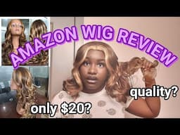 AMAZON WIG REVIEW | HONEY BLONDE HIGHLIGHTS