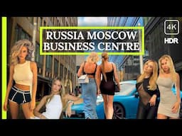 🔥 Stylish Russian Girls & Vibes at Moscow’s Business Center 🔥 Walking Tour 4K HDR