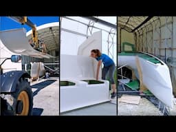 Container to Cabin Top: Time Lapse of Building Our Catamaran's Hull & Bulkheads (MJ Sailing - Ep 348